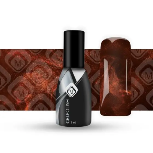 Геллак кафяв 4  - Gelpolish Brown 4 7ml Magnetic Nail Design - 1