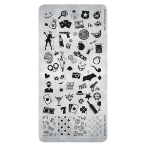 Stampingplate 74 Joker Madness Magnetic Nail Design - 1
