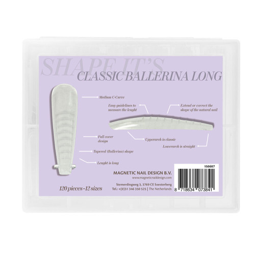 Shape It's Classic Ballerina Long Горнa Формa Dual Forms 12 бр. Magnetic Nail Design - 3
