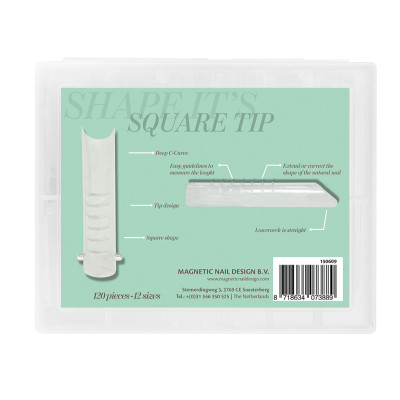 Shape It's Square Tip Горнa Формa Dual Forms 12 бр. Magnetic Nail Design - 3