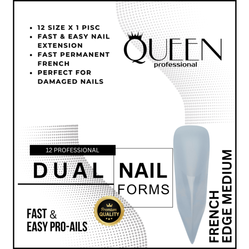 Горнa Формa Dual Forms French Edge Medium 12 бр. Magnetic Nail Design - 1
