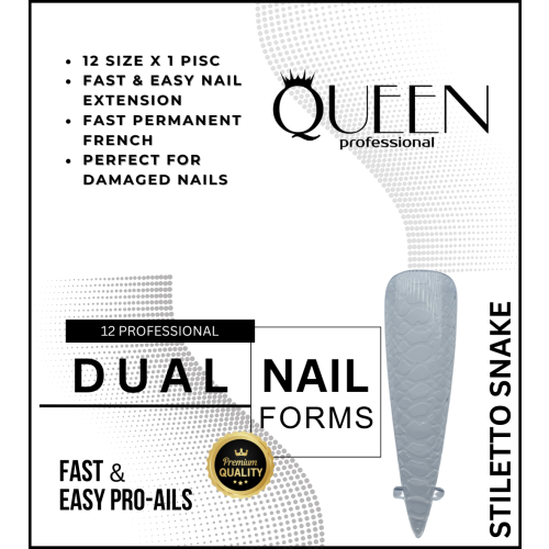 Горнa Формa Dual Forms Stiletto Snake 12 бр. Magnetic Nail Design - 1