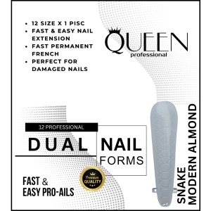Горнa Формa Dual Forms Snake Modern Almond 12 бр. Magnetic Nail Design - 1