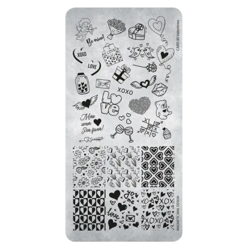 Stampingplate 80 Valentines Magnetic Nail Design - 1