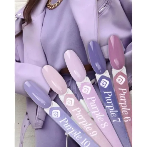 Gelpolish Purple 8 Magnetic Nail Design - 3