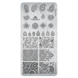 Stampingplate 77 Paisley Magnetic Nail Design - 1