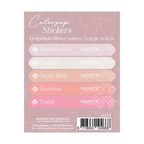 Colorpop Stickervel Sheer Gelpolishes Magnetic Nail Design - 1