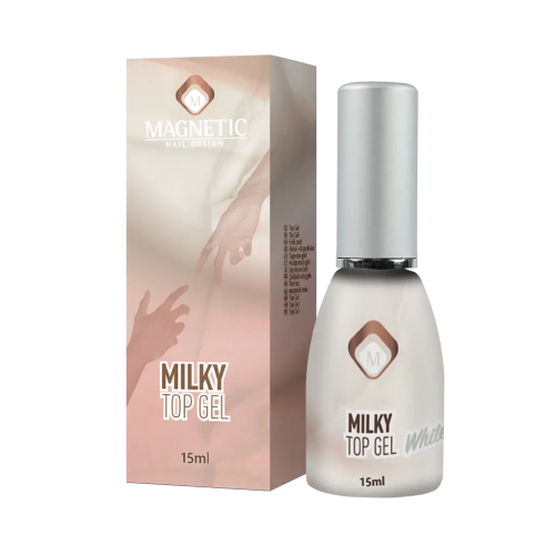 Геллак Milky Topgel White 15 ml Magnetic Nail Design - 3 Геллак Milky Topgel White 15 ml Magnetic Nail Design - 3