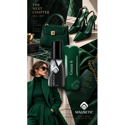Gelpolish Green 6 | Зелен гел лак Magnetic  - 3