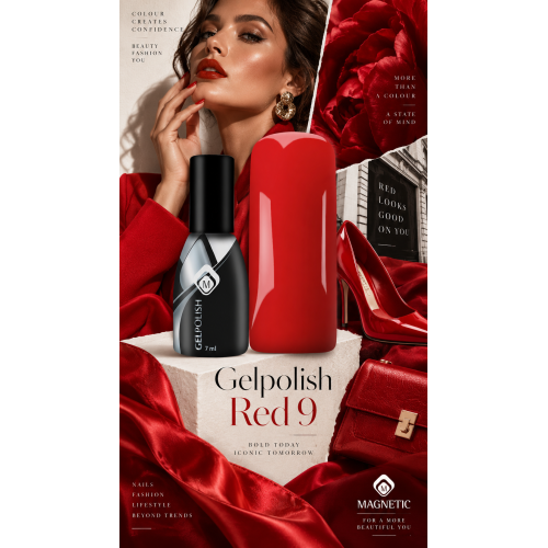 Gelpolish Red 9 | Червен гел лак Magnetic - 2 Gelpolish Red 9 | Червен гел лак Magnetic - 2