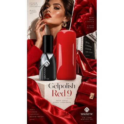 Gelpolish Red 9 | Червен гел лак Magnetic - 2 Gelpolish Red 9 | Червен гел лак Magnetic - 2