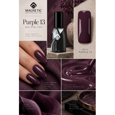 Gelpolish Purple 13 | Лилав гел лак  - 3