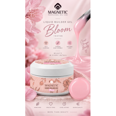 Liquid Builder Gel Bloom 30 g | Течен изграждащ гел Magnetic Nail Design - 4 Liquid Builder Gel Bloom 30 g | Течен изграждащ гел Magnetic Nail Design - 4