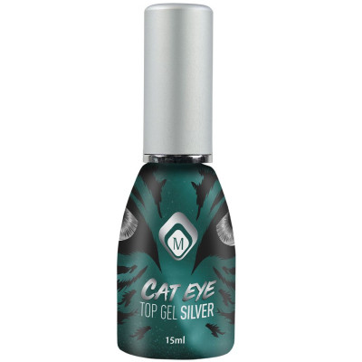 Cat Eye Top Gel Silver No Wipe | Топ гел котешко око Magnetic Nail Design - 1