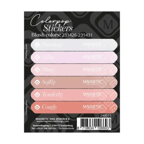 Лист със стикери - Blushes 231426 t/m 231431 - 1 Лист със стикери - Blushes 231426 t/m 231431 - 1