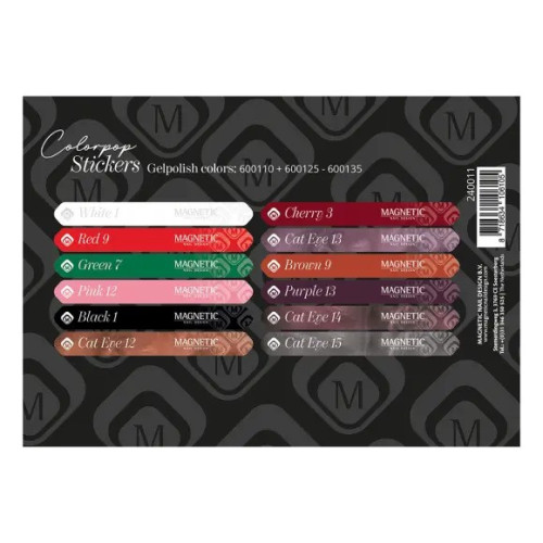 Лист със стикери - Stickervel for Gelpolish Magnetic Nail Design - 1