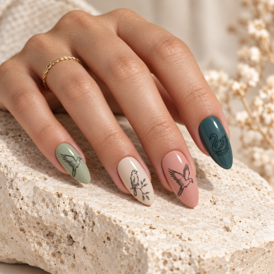 Матрица за печати Stamping Plate 24 с птици и природни мотиви Матрица за печати Stamping Plate 24 с птици и природни мотиви