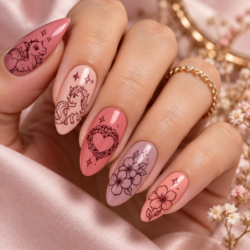 Матрица за печати Stamping Plate 25 с еднорози и феи Матрица за печати Stamping Plate 25 с еднорози и феи