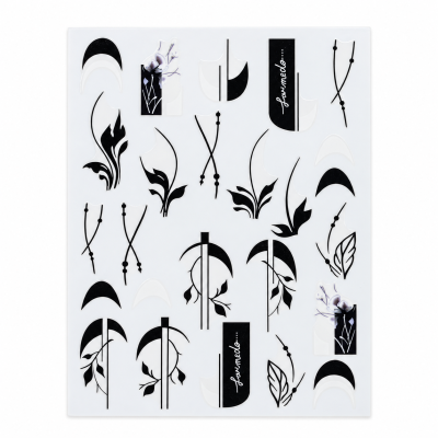 Самозалепващи стикери Botanical Lines за маникюр