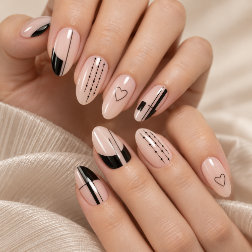 Modern Love Lines стикери за нокти за минималистичен nail art
