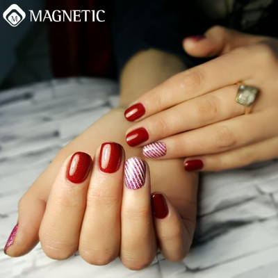 гел лак - GP Albina Red 15ml TPO-FREE Magnetic Nail Design - 8