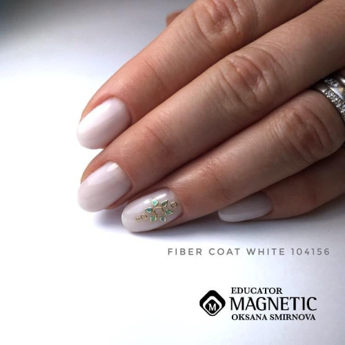 Fiber Coat гел, бял 15мл TPO-FREE Magnetic Nail Design - 2