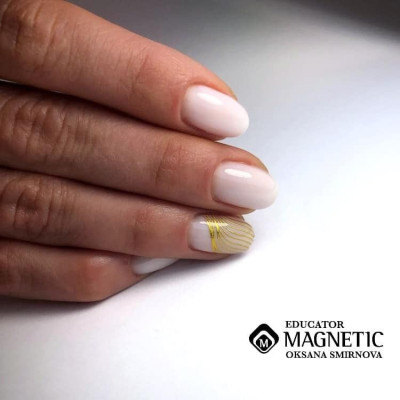 Fiber Coat гел, бял 15мл TPO-FREE Magnetic Nail Design - 4