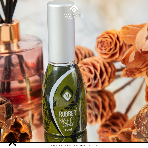 New Rubber Base clear15 ml (Kаучукова основа) TPO-FREE Magnetic Nail Design - 2