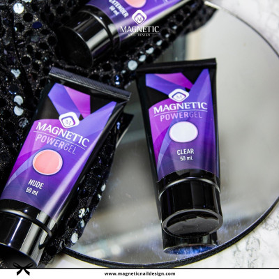 TUBE POWERGEL CLEAR 50GR TPO Free Magnetic Nail Design - 2