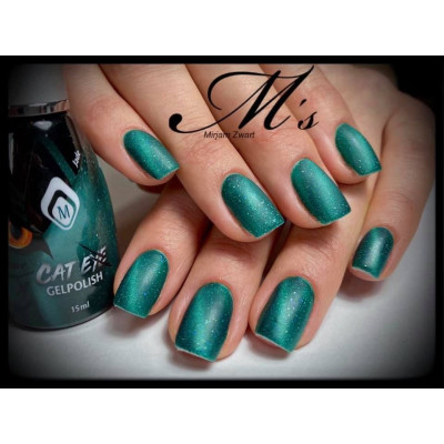 Геллак Cat Eye Jade TPO Free Magnetic Nail Design - 4