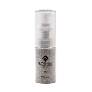 Glitter Spray Steel Silver 17g