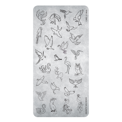Stamping Plate 24 Birds печат за нокти Magnetic Stamping Plate 24 Birds печат за нокти Magnetic