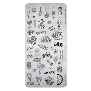 Stamping Plate 29 Seashells and Quotes