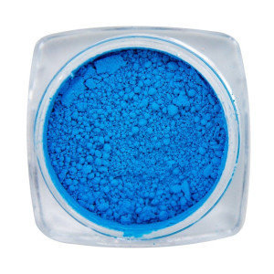 Neon Pigment Blue Magnetic Nail Design - 1