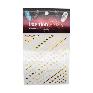 Fashion Sticker Hearts Gold