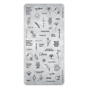 Stamping Plates 55 Blush Vibes Magnetic Nail Design - 1