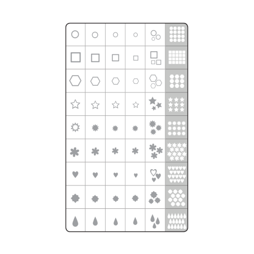 Шаблон за аерограф AirNails Profi Collection Magnetic Nail Design - 1