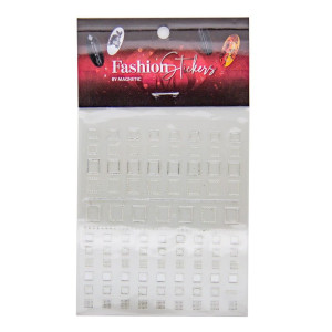 Fashion Sticker Square Silver