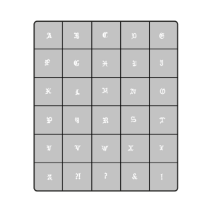 Airnails Stencil Latin Alphabet