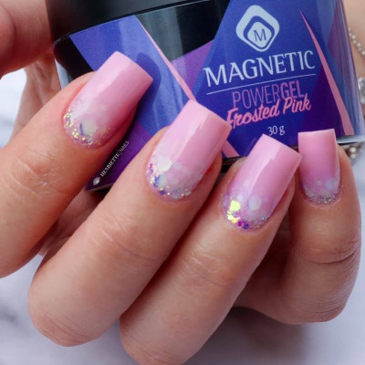 TUBE POWERGEL FROSTED PINK 50GR - розов пауър гел за изграйдане на нокти TUBE POWERGEL FROSTED PINK 50GR - розов пауър гел за изграйдане на нокти