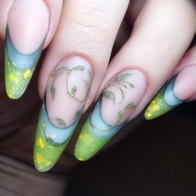 Starburst Glitter Green