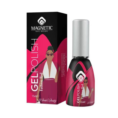 Геллак Fashion Red Magnetic Nail Design - 3 Геллак Fashion Red Magnetic Nail Design - 3
