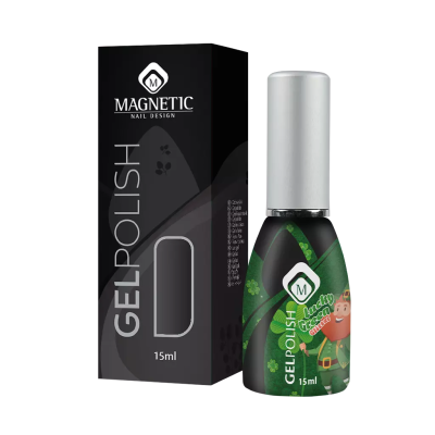 Геллак Lucky Green Glitter TPO Free Magnetic Nail Design - 3