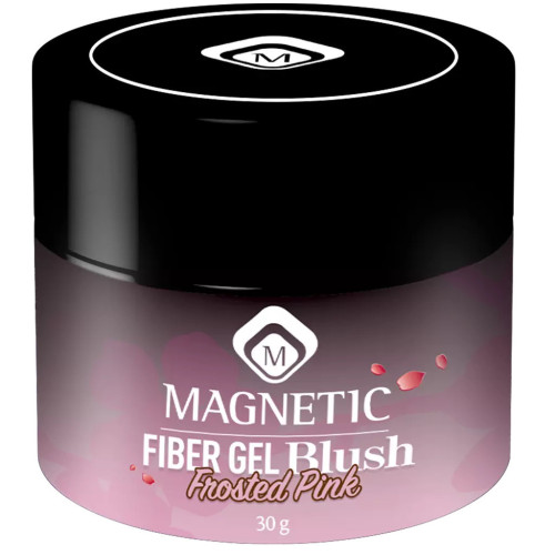 TPO-FREE Magnetic Fiber Gel Blush Frosted Pink 30 gr Magnetic Nail Design - 1