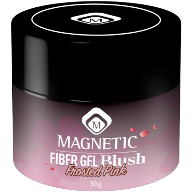 TPO-FREE Magnetic Fiber Gel Blush Frosted Pink 30 gr Magnetic Nail Design - 1