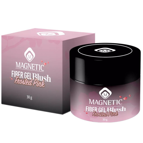TPO-FREE Magnetic Fiber Gel Blush Frosted Pink 30 gr Magnetic Nail Design - 3