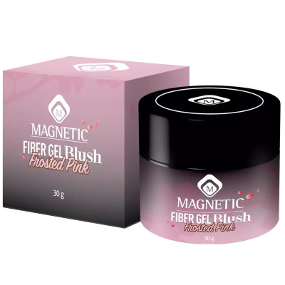 TPO-FREE Magnetic Fiber Gel Blush Frosted Pink 30 gr Magnetic Nail Design - 3
