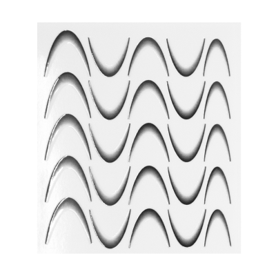 Flawless French Black Самозалепващ стикер френски маникюр  - 2