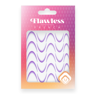 Flawless French Purple Самозалепващ стикер френски маникюр - 1 Flawless French Purple Самозалепващ стикер френски маникюр - 1