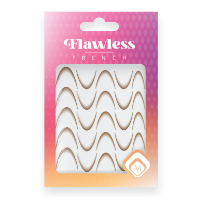 Flawless French Brown Самозалепващ стикер френски маникюр  - 2